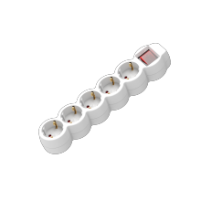 5 way extension cord multiple socket with switch